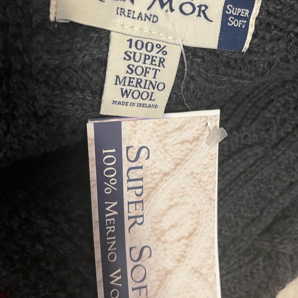 Aran Mor Bedding Ireland 0 Merino Wool Cable Knit Throw Blanket 40